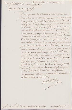 Seller image for Lettre signe  Jean-Jacques Isle de Beauchaine for sale by Librairie Trois Plumes