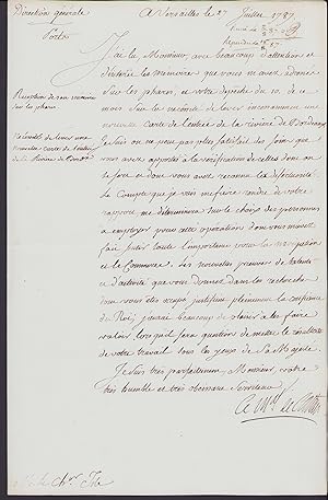 Seller image for Lettre signe  Jean-Jacques Isle de Beauchaine for sale by Librairie Trois Plumes