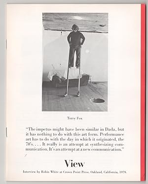 Bild des Verkufers fr View: Vol. II No. 3 June 1979 - Terry Fox zum Verkauf von Jeff Hirsch Books, ABAA