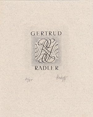 Gertrud Radler. Initialen.