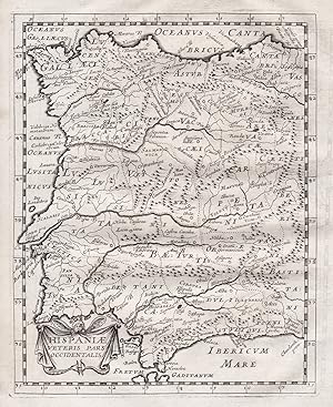 Bild des Verkufers fr Hispaniae veteris pars occidentalis" - Portugal Espana Spain Spanien Espagne mapa map Karte zum Verkauf von Antiquariat Steffen Vlkel GmbH