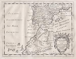 Bild des Verkufers fr Hispaniarum Divisio per Constantinum sive secundum Imperii Notitiam" - Espana Spain Spanien Espagne Portugal Morocco North Africa mapa map Karte zum Verkauf von Antiquariat Steffen Vlkel GmbH