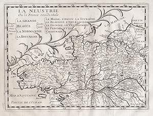 Bild des Verkufers fr La Neustrie ou la France occidentale" - Bretagne Normandie France Frankreich carte map Karte zum Verkauf von Antiquariat Steffen Vlkel GmbH