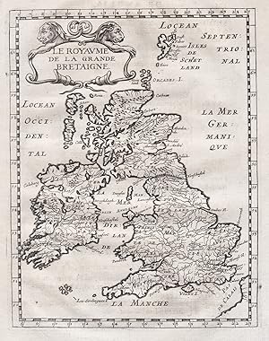 "Le Royaume de la Grande Bretagne" - British Isles Great Britain Großbritannien Ireland map Karte