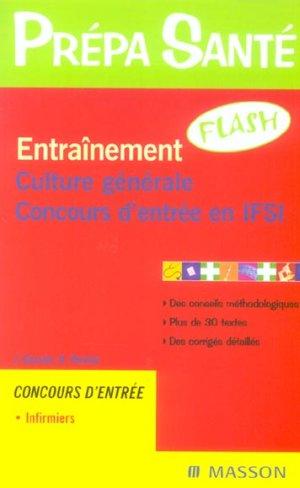 Entraînement flash culture générale, concours d'entrée en IFSI