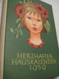 Herzhafter Hauskalender 1959 Buchschmuck von Ernst v. Dombrowski