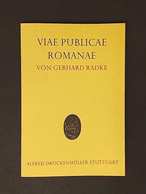 Bild des Verkufers fr Viae publicae romanae. zum Verkauf von Wissenschaftliches Antiquariat Zorn