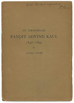 Seller image for In Memoriam Pandit Govind Kaul 1846-1899. for sale by The Isseido Booksellers, ABAJ, ILAB