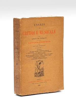 Essai de Critique Musicale [ Edition originale - Exemplaire sur Hollande ]