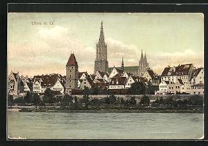 Bild des Verkufers fr Ansichtskarte Ulm / Donau, Blick von der Donau auf die Stadt zum Verkauf von Bartko-Reher