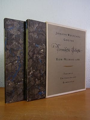 Seller image for Vermischte Gedichte. Faksimiles, Erstdrucke und Kommentar [vollstndig - 2 Bnde im Schuber] for sale by Antiquariat Weber