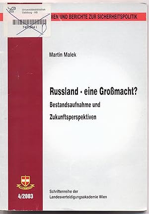 Seller image for Russland - eine Gromacht? Bestandsaufnahme und Zukunftsperspektiven for sale by avelibro OHG