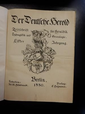 Seller image for Der Deutsche Herold Jg. 1880 --Zeitschrift fr Heraldik Sphragistik und Genealogie -- zwlfter Jahrgang for sale by Antiquariat Lastovka GbR