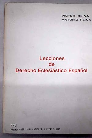 Imagen del vendedor de Lecciones de derecho eclesistico espaol a la venta por Alcan Libros