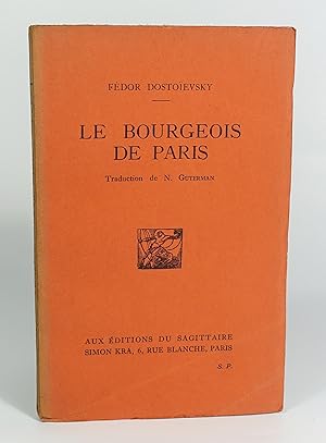Seller image for Le bourgeois de Paris. Traduction de N. Guterman for sale by Librairie L'Autre sommeil