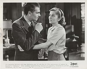 Black-and-white Advertiser's Photo for the TVA Television Adaptation of "Rebecca," starring Sir L...
