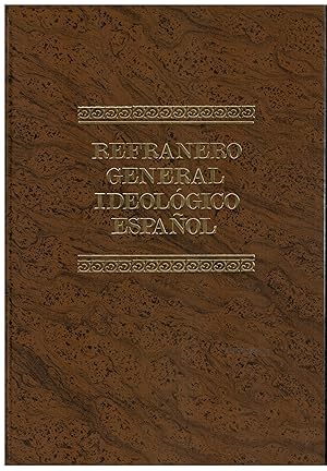 Seller image for REFRANERO GENERAL IDEOLGICO ESPAOL. Compilado por. Edicin facsmil. 3 reimpresin. Con firma del anterior propietario. for sale by angeles sancha libros