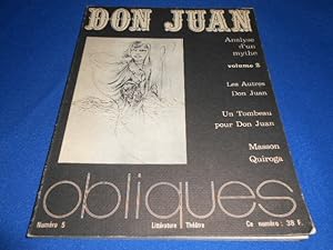 Seller image for DON JUAN. Analyse d'un mythe. Lautres Don Juan. Un tombeau pour Don Juan. VOL. 2 for sale by Emmanuelle Morin
