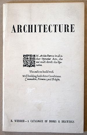 B. Weinreb: ARCHITECTURE: Books and Drawings: Catalogue One.