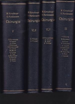 Imagen del vendedor de Die Chirurgie. Eine zusammenfassende Darstellung der allgemeinen und speziellen Chirurgie. 6 Bnde in 9 Bchern und Gesamtregister (10 Bcher). a la venta por Antiquariat am Flughafen