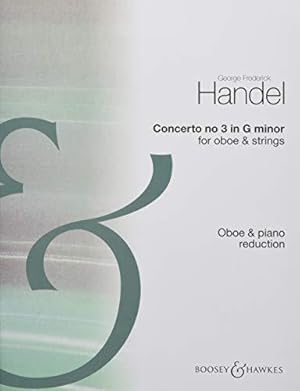 Seller image for Concerto No. 3 in G Minor Arranged for Oboe and Piano for sale by WeBuyBooks