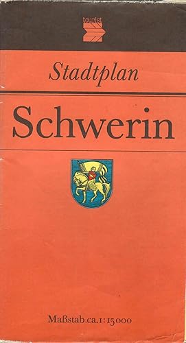 Seller image for Stadtplan Schwerin - Mastab ca. 1 : 15.000; Rckseite mit Straenverzeichnis, Aus der Geschichte Schwerins, Sehenswrdigkeiten - 7. Auflage 1988 for sale by Walter Gottfried