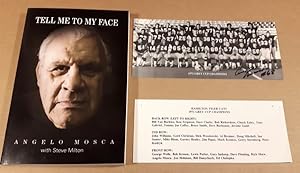 Tell Me To My Face; (with) 1972 Grey Cup Champtions (photo card), Hamilton TIGER-CATS, SIGNED by ...