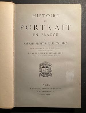 Imagen del vendedor de Histoire du portrait en France. a la venta por Antiquariat Cassel & Lampe Gbr - Metropolis Books Berlin