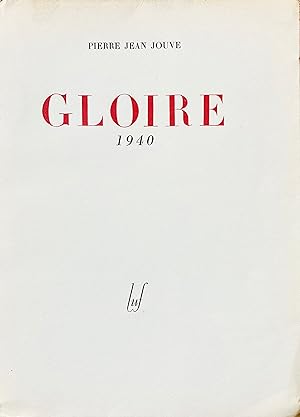 Gloire 1940. Nouvelle édition.