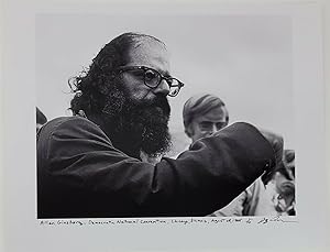 Allen Ginsberg at the Democratic National Convention in Chicago, Illinois. August 24, 1968