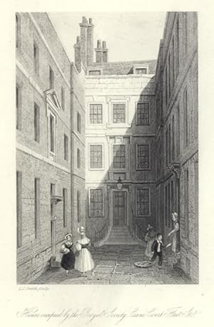 View of the House occupied by the Royal Society in Crane Court, Fleet Street, from 1678 until abo...