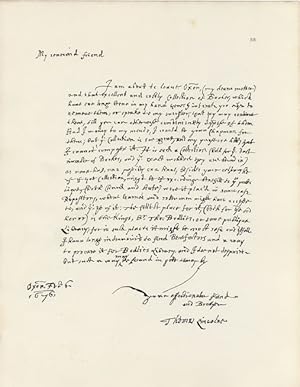 Letter from Thomas Barlow, D.D. Bishop of Lincoln, to the Rev. George Thomason