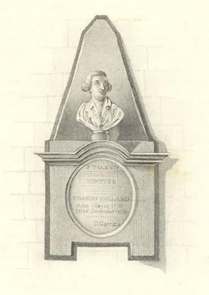 Monument to Charles Holland, the Actor, at Chiswick,1875 HISTORICAL AND LITERARY Print