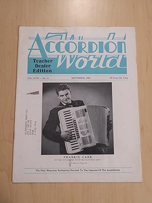 Accordion World Teacher Dealer Edition September 1953 - Frankie Carr