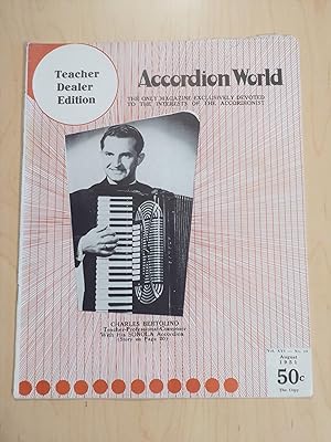Accordion World Teacher Dealer Edition August 1951 - Charles Bertolino