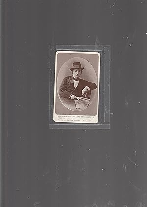 Seller image for [Benjamin Disraeli, Earl of Beaconsfield (1804-1881), Prime Minister and novelist. Photographic image on a card for sale by Meir Turner