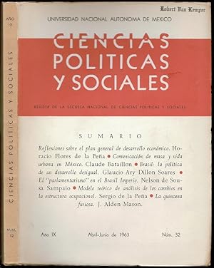 Bild des Verkufers fr La quincena furiosa in Ciencias Politicas y Sociales Ano IX Number 32 zum Verkauf von The Book Collector, Inc. ABAA, ILAB