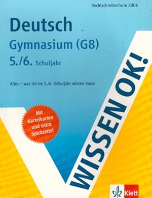 Bild des Verkufers fr Wissen ok! Deutsch 5./6. Klasse Gymnasium (G8) zum Verkauf von AMAHOFF- Bookstores