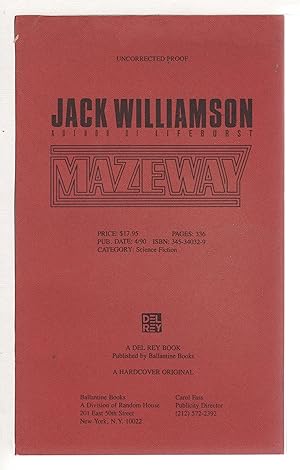 Seller image for MAZEWAY. for sale by Bookfever, IOBA  (Volk & Iiams)