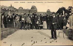 Imagen del vendedor de Ansichtskarte / Postkarte Paris Frankreich, Charmeur d'Oiseaux aux Tuileries, Jardin des Tuileries a la venta por akpool GmbH
