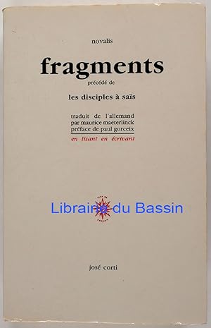 Imagen del vendedor de Fragments prcd de Les disciples  sas a la venta por Librairie du Bassin