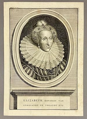 1679 Engraving on Laid Paper: Elizabeth, Koningin Van Engelandt En Yrlandt etc.