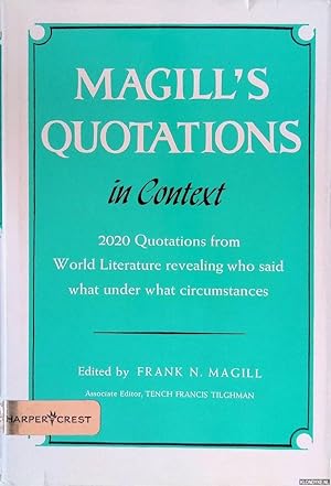 Immagine del venditore per Magill's Quotations in Context venduto da Klondyke