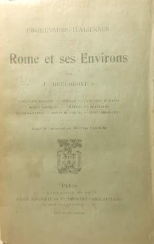 Immagine del venditore per Rome et ses environs venduto da Calepinus, la librairie latin-grec