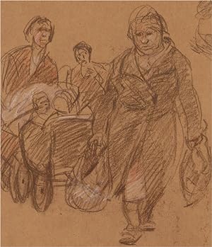 Seller image for Ronald Olley (b.1923) - 20th Century Pastel, Villagers for sale by Sulis Fine Art