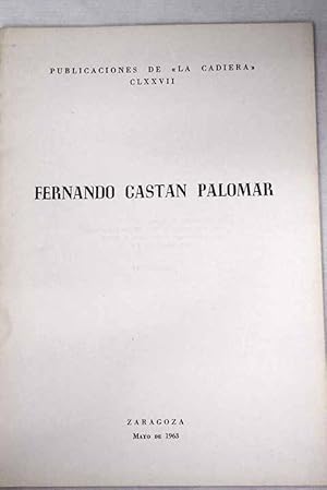 Imagen del vendedor de Fernando Castn Palomar a la venta por Alcan Libros