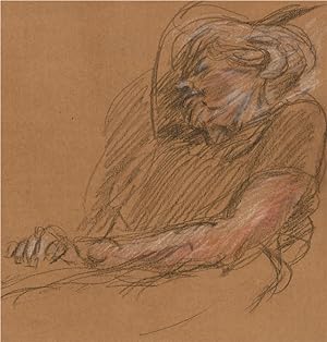 Seller image for Ronald Olley (b.1923) - 20th Century Charcoal Drawing, Sleeping Figure for sale by Sulis Fine Art