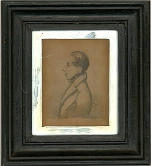 Mid 19th Century Graphite Miniature - Young Man