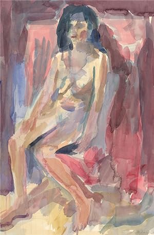 Seller image for Annelise Firth (b.1961) - 2015 Watercolour, Nude Study for sale by Sulis Fine Art