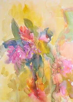 Seller image for Annelise Firth (b.1961) - 2020 Watercolour, Autumnal Blooms for sale by Sulis Fine Art